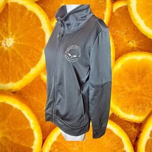 Harley Davidson‎ Men's Black Polyester Bushed Lined Full-Zip Hoodie Size M